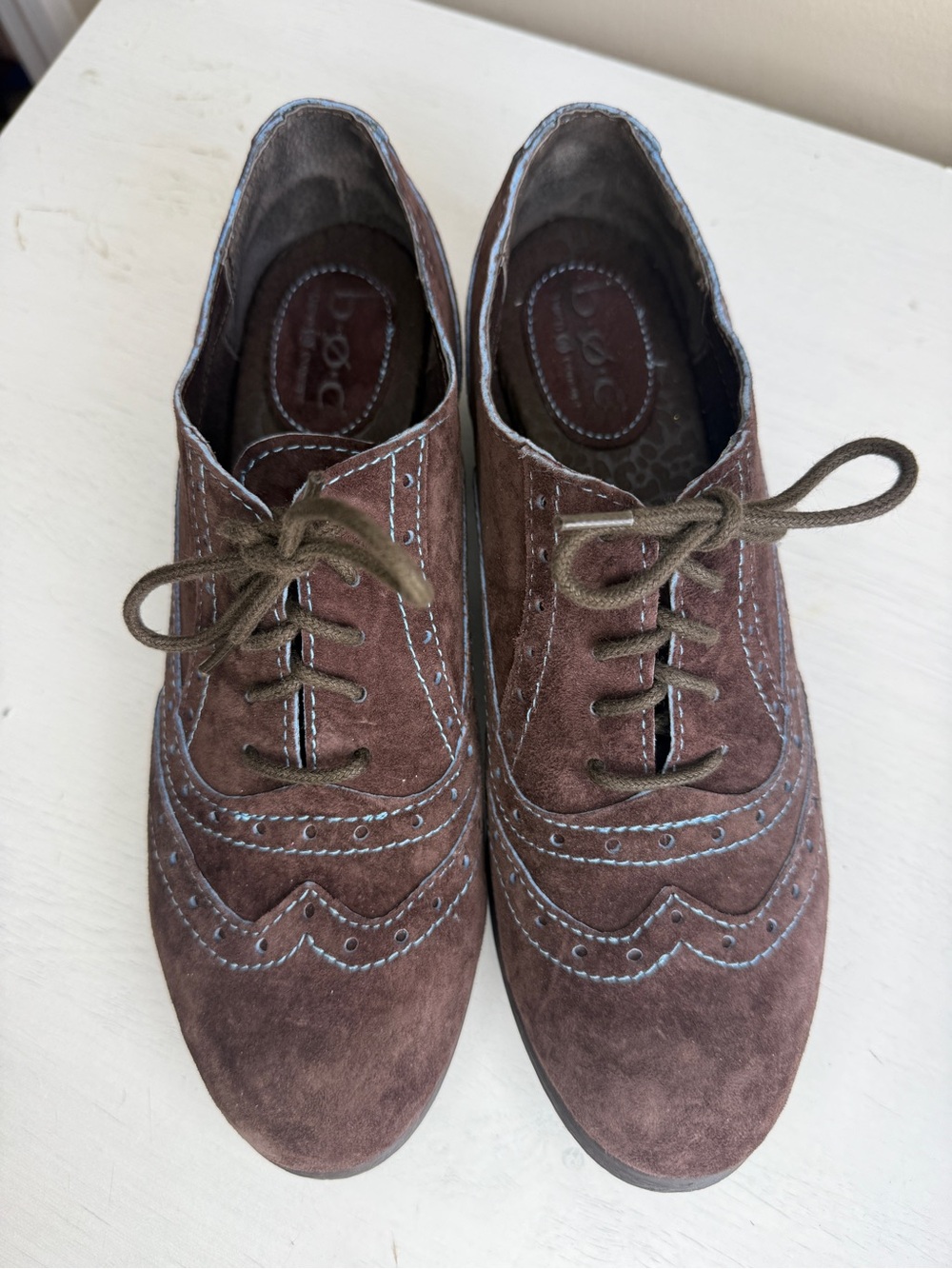 BOC Born Suzette Suede Wingtip Laceup Oxford Shoes sz 8.5 - Picture 13 of 14